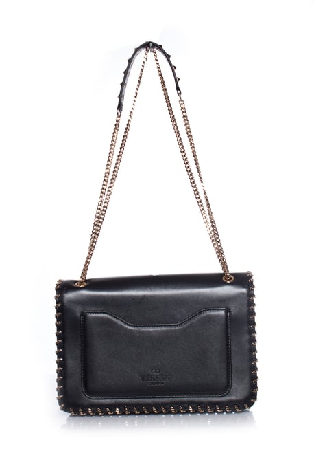 Valentino Demilune ketting leren schoudertas - Image 5