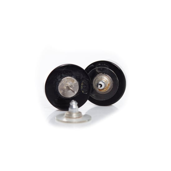 Chanel ronde oorbellen met parels en rhinestones - Image 3