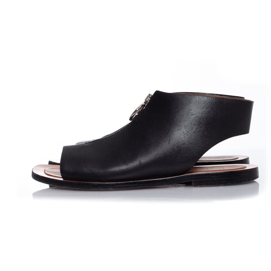 Celine Zwarte leren sandalen met rits - Image 2