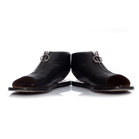 Celine Zwarte leren sandalen met rits - Image 5