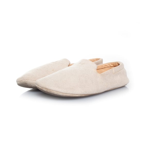 Hermes Home canvas pantoffels in beige - Image 1