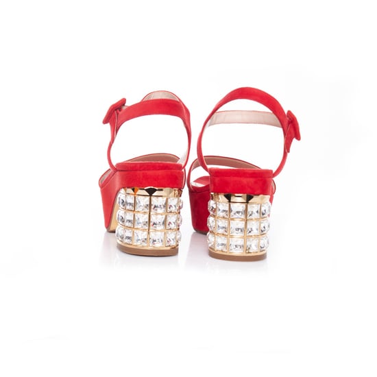 Miu Miu Kristallen versierde plateau sandalen - Image 5