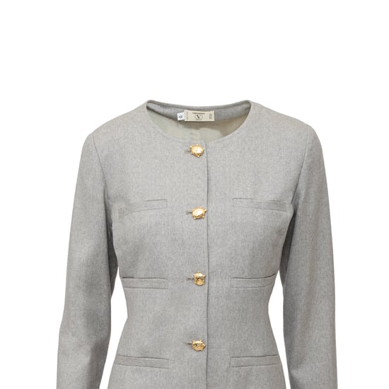 Valentino Miss V Wol Jurk met Schildpadknopen - '90s - Image 3