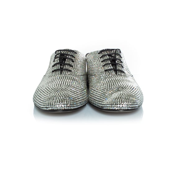 Saint Laurent veterschoen met strass steentjes - Image 3