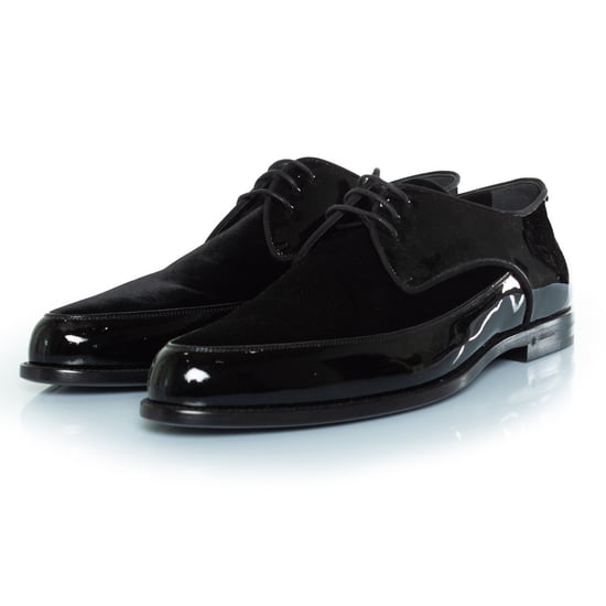 Saint Laurent Patent en suède veterschoen - Image 1