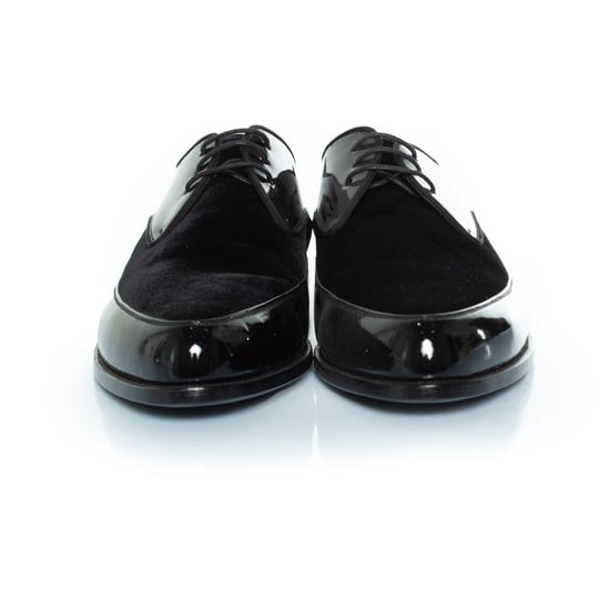 Saint Laurent Patent en suède veterschoen - Image 5