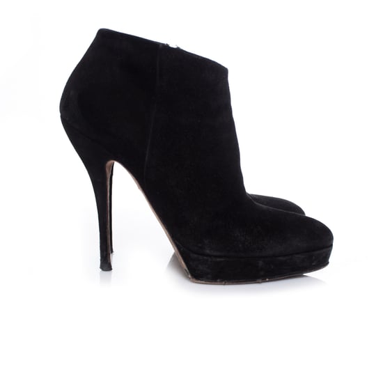 Gucci Zwarte suède plateau enkellaarsjes - Image 4