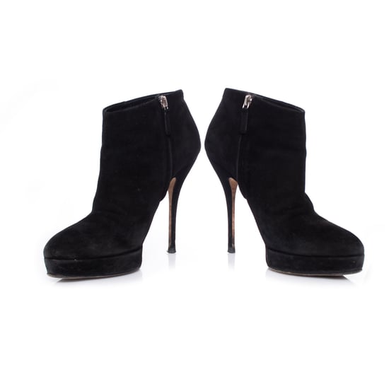 Gucci Zwarte suède plateau enkellaarsjes - Image 6