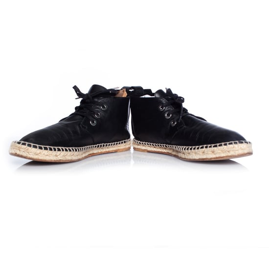 Balenciaga leren espadrille met vetersluiting - Image 6