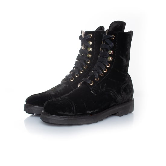 Chanel Velvet combat veterlaarzen - Image 1