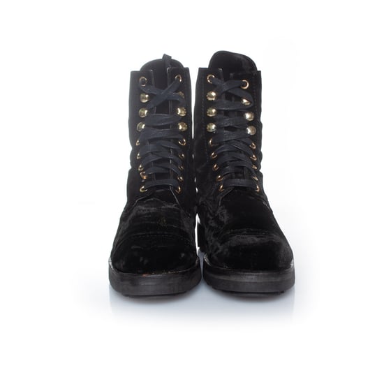 Chanel Velvet combat veterlaarzen - Image 3