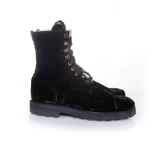 Chanel Velvet combat veterlaarzen - Image 4