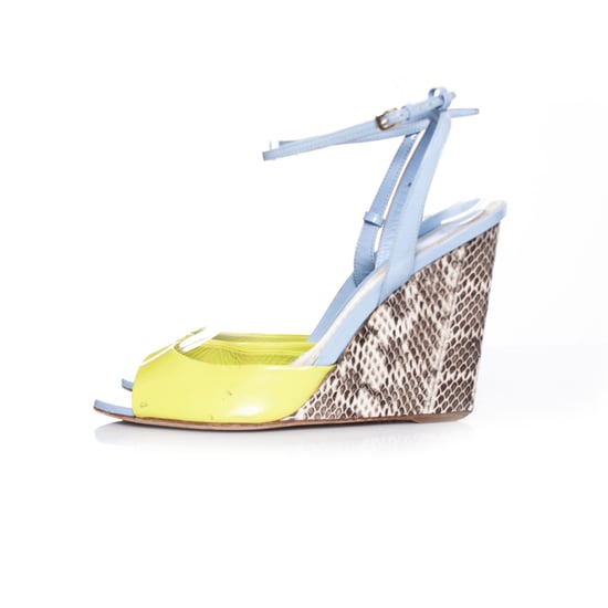 Christian Dior Neon gele sleehak met slangenhak. - Image 2