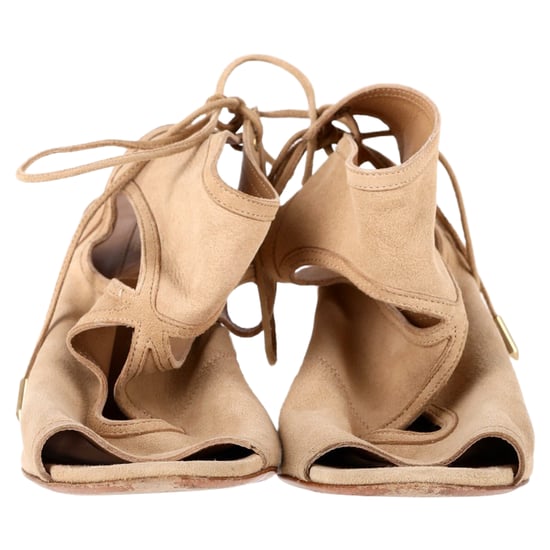 Aquazzura Sexy Thing Wedge in Beige Suède - Image 2