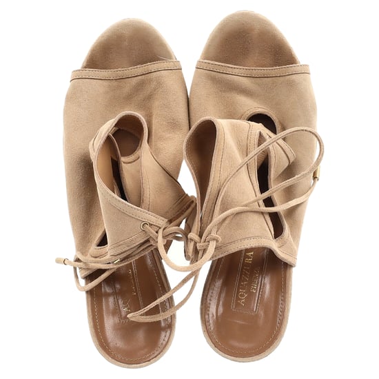 Aquazzura Sexy Thing Wedge in Beige Suède - Image 3
