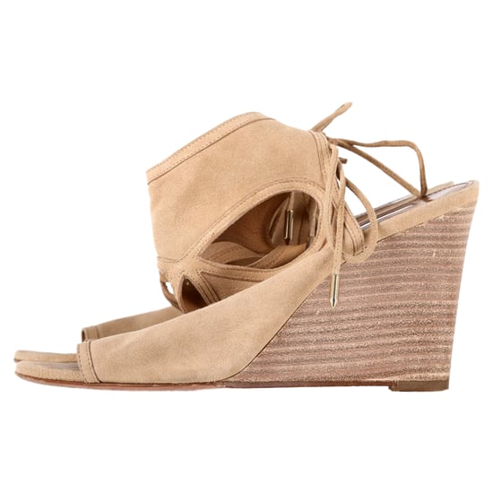 Aquazzura Sexy Thing Wedge in Beige Suède - Image 4