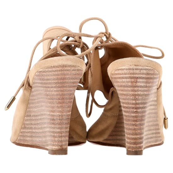 Aquazzura Sexy Thing Wedge in Beige Suède - Image 5