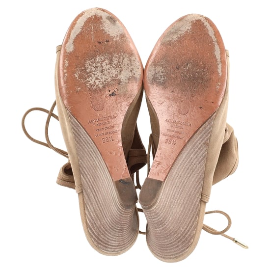 Aquazzura Sexy Thing Wedge in Beige Suède - Image 6