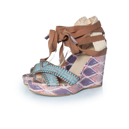 Stuart Weitzman etnisch bedrukte sandalen met sleehak - Image 1