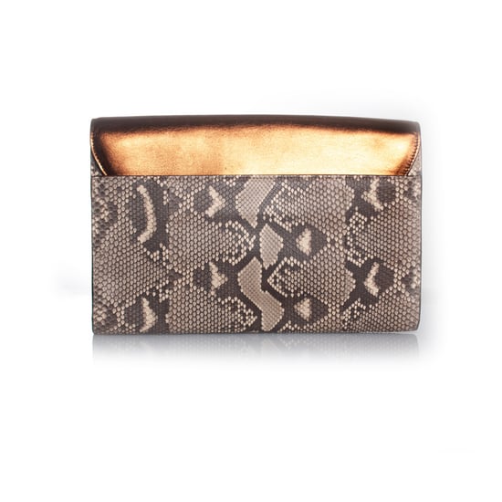 Gucci python leren clutch met metalen klep - Image 3