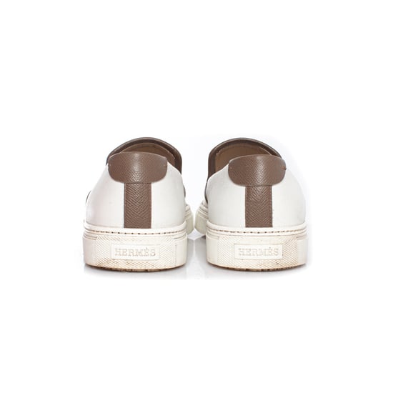 Hermes Slip on sneakers in wit leer - Image 3