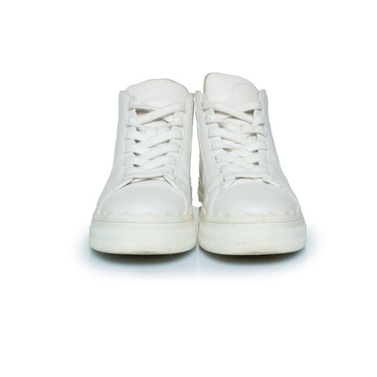 Chloe Lauren hoge sneakers in het wit - Image 4