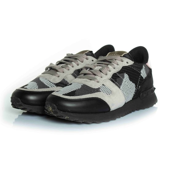Valentino Garavani Camo rockrunner in grijs en roze - Image 1
