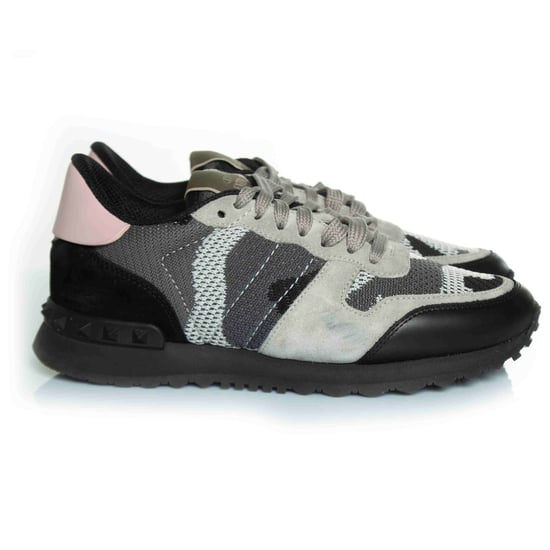 Valentino Garavani Camo rockrunner in grijs en roze - Image 3