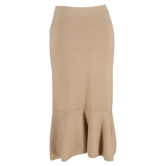 Chanel Uitlopende Midi Rok in Gouden Kasjmier - Image 3