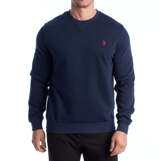 Herren-Fleece-Sweatshirt mit Rundhalsausschnitt US42187035 - Image 1