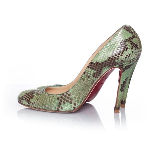 Christian Louboutin Python pumps in groen - Image 2