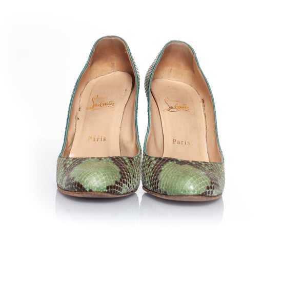 Christian Louboutin Python pumps in groen - Image 5