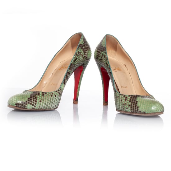 Christian Louboutin Python pumps in groen - Image 6