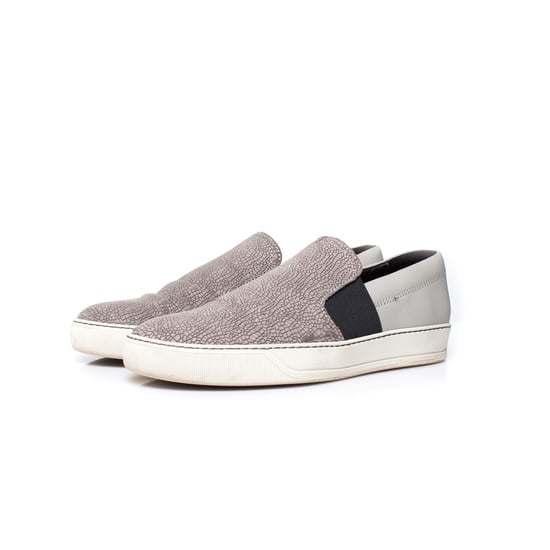 Lanvin leren instapsneakers in grijs. - Image 1