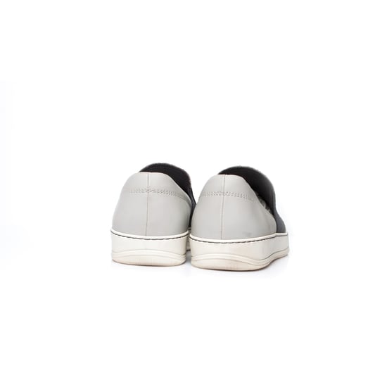 Lanvin leren instapsneakers in grijs. - Image 3