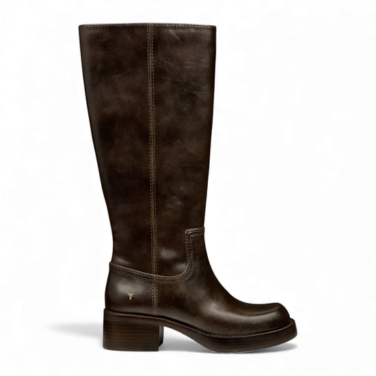 Windsorsmith Dames Espresso Bruine Kunstleren Kniehoge Rijlaarzen - Techniek - Image 1