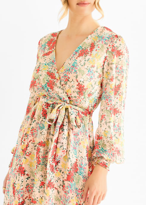Multi Jacquard Chiffon Midi Jurk - Image 2