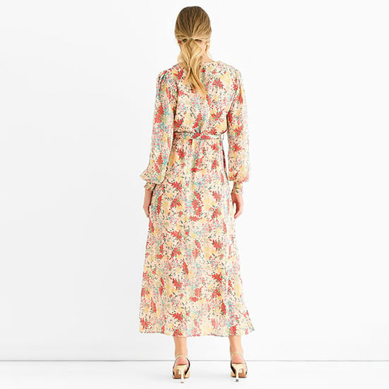 Multi Jacquard Chiffon Midi Jurk - Image 4