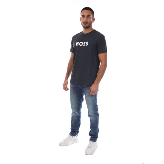 Men's Boss Beach T-Shirt in Navy - Image 3