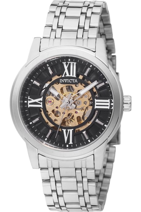 Invicta Objet D Art 69132 Heren Horloge - Automatisch Uurwerk - Roestvrij Staal met zwarte Wijzerplaat - 41mm - Image 1