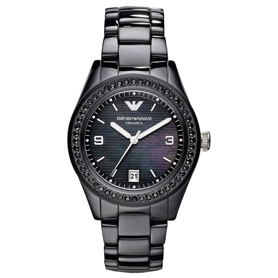 Emporio Armani Dameshorloge Kwarts Zwart - Image 1