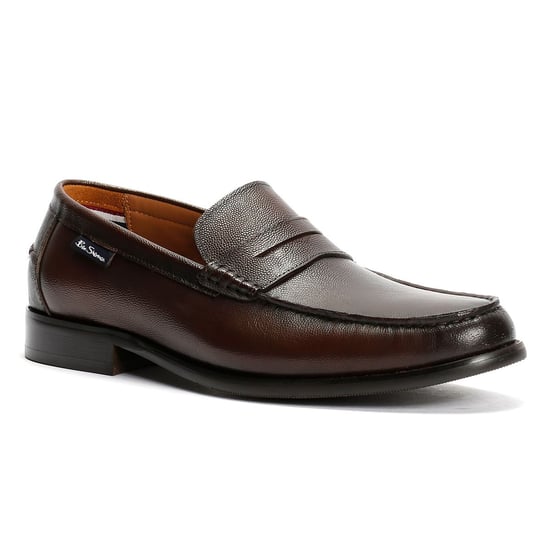 Ben Sherman Hester Leren Heren Bruine Instappers - Image 2