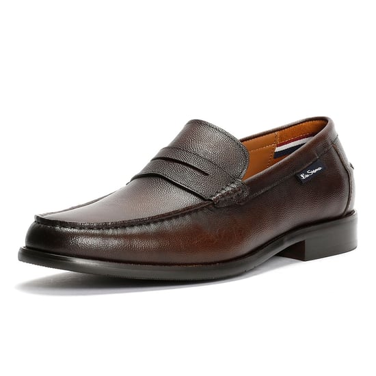 Ben Sherman Hester Leren Heren Bruine Instappers - Image 3