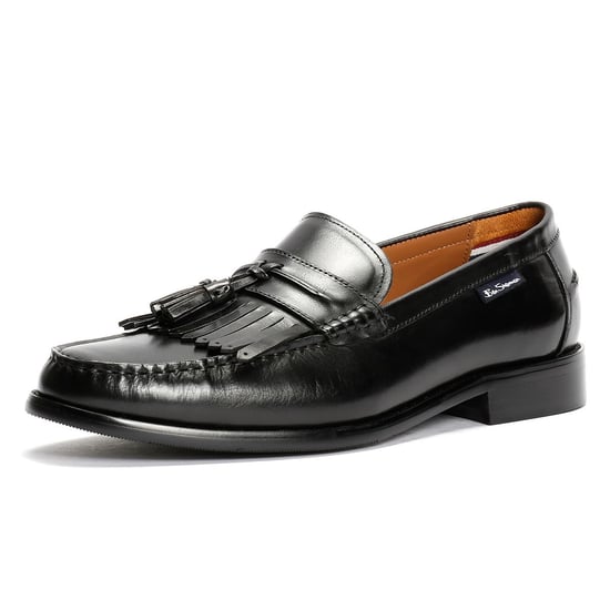 Ben Sherman Buster Leren Zwarte Mannelijke Instappers - Image 3