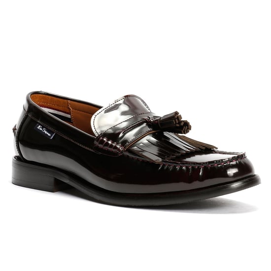 Ben Sherman Buster Leren Heren Rode Instappers - Image 2