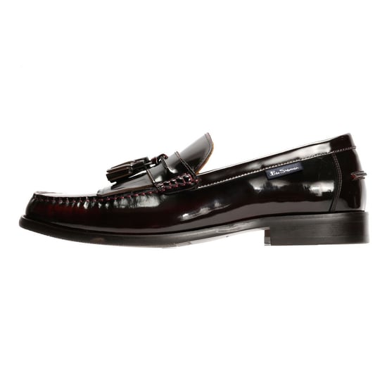 Ben Sherman Buster Leren Heren Rode Instappers - Image 6
