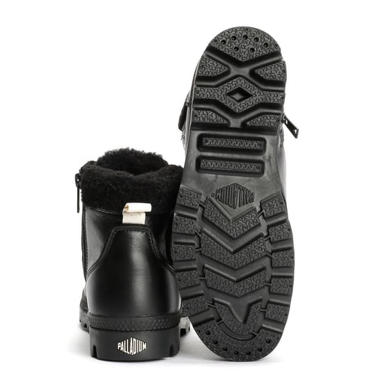 Palladium Pampa HI Snow Warm Leren Zwarte Laarzen Voor Dames - Image 4