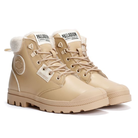Palladium Pampa HI Snow Warm Leren Vrouwen Beige Laarzen - Image 1