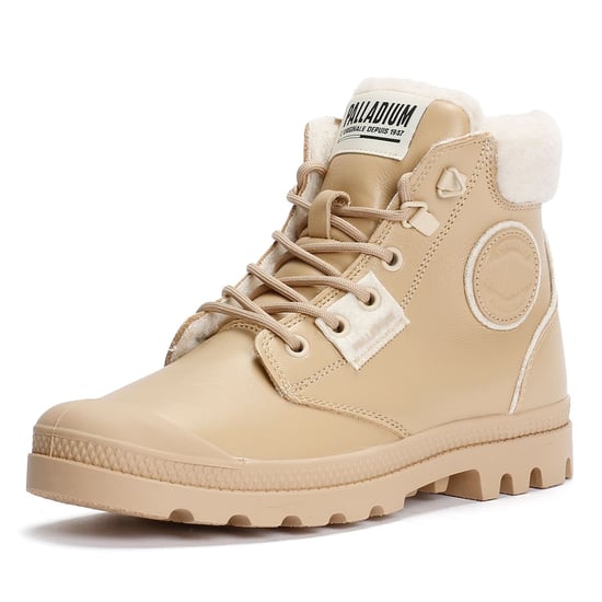 Palladium Pampa HI Snow Warm Leren Vrouwen Beige Laarzen - Image 3