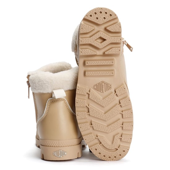 Palladium Pampa HI Snow Warm Leren Vrouwen Beige Laarzen - Image 4